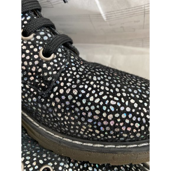 ** KIDS ** Pom D'Api "Sid Ranger" Silver Polka Dot Suede Boots, size 35 - Picture 7 of 16